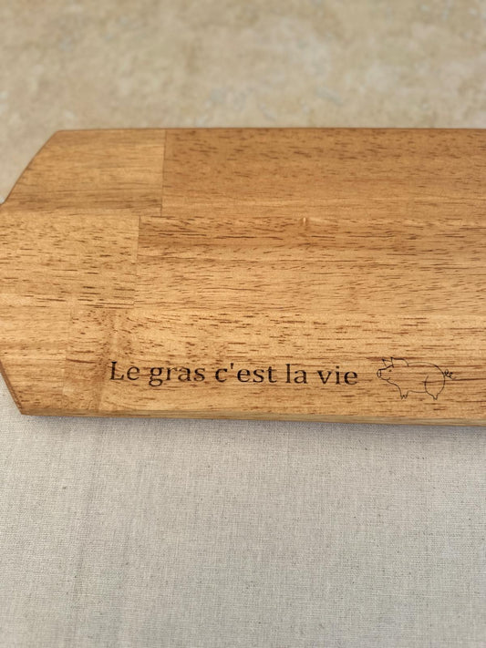 Planche apéro bois Le Gras c'est la vie