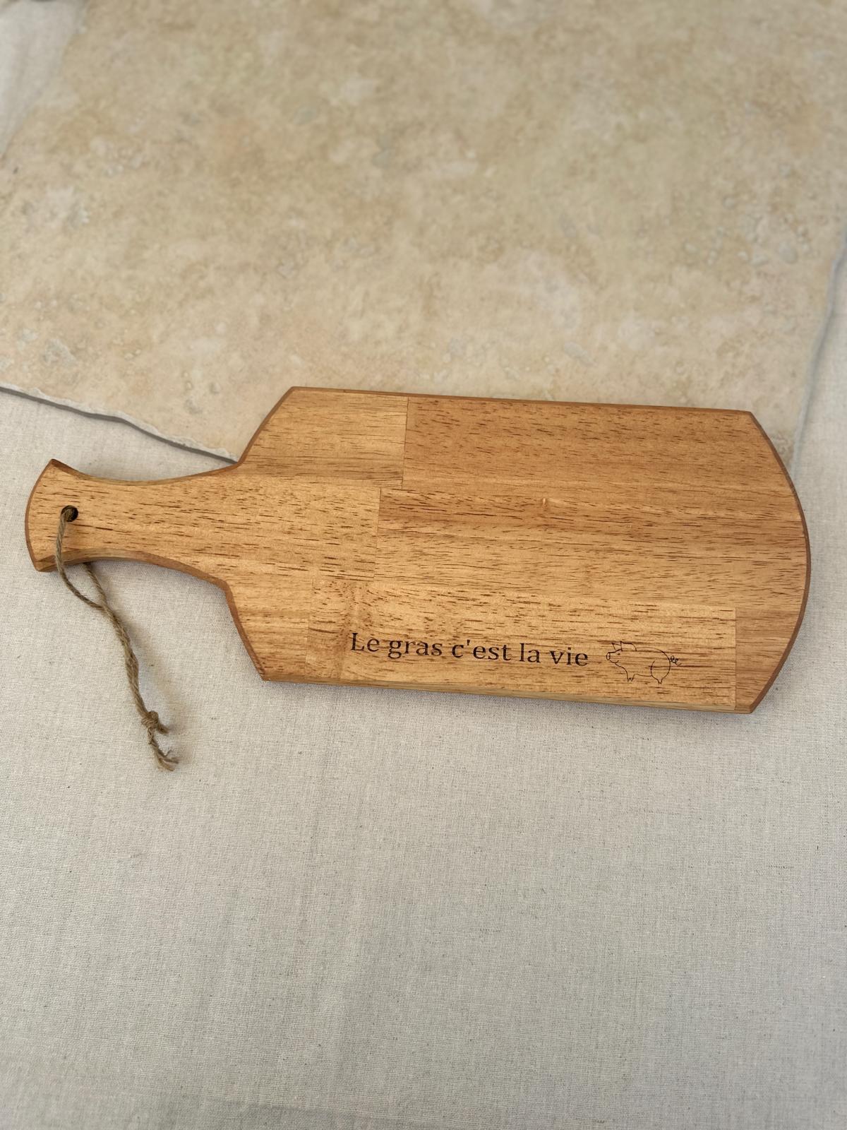 Planche apéro bois Le Gras c'est la vie 