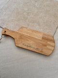 Planche apéro bois gravée Planche élégante pour apéro pétillant
