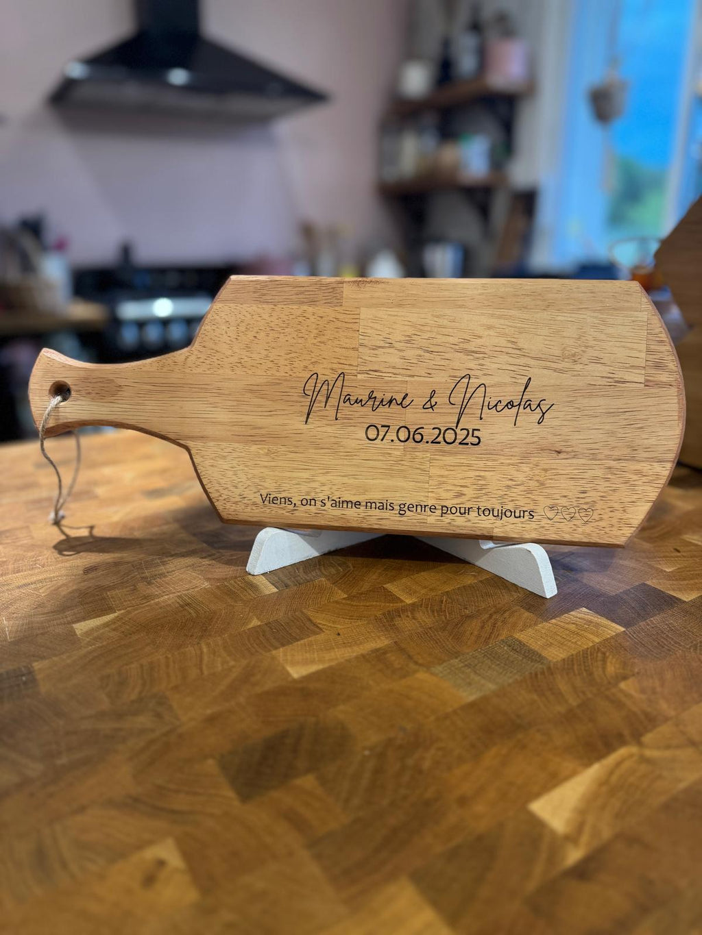 La Planche à découper personnalisée en bois gravée - Cadeau personnalisé