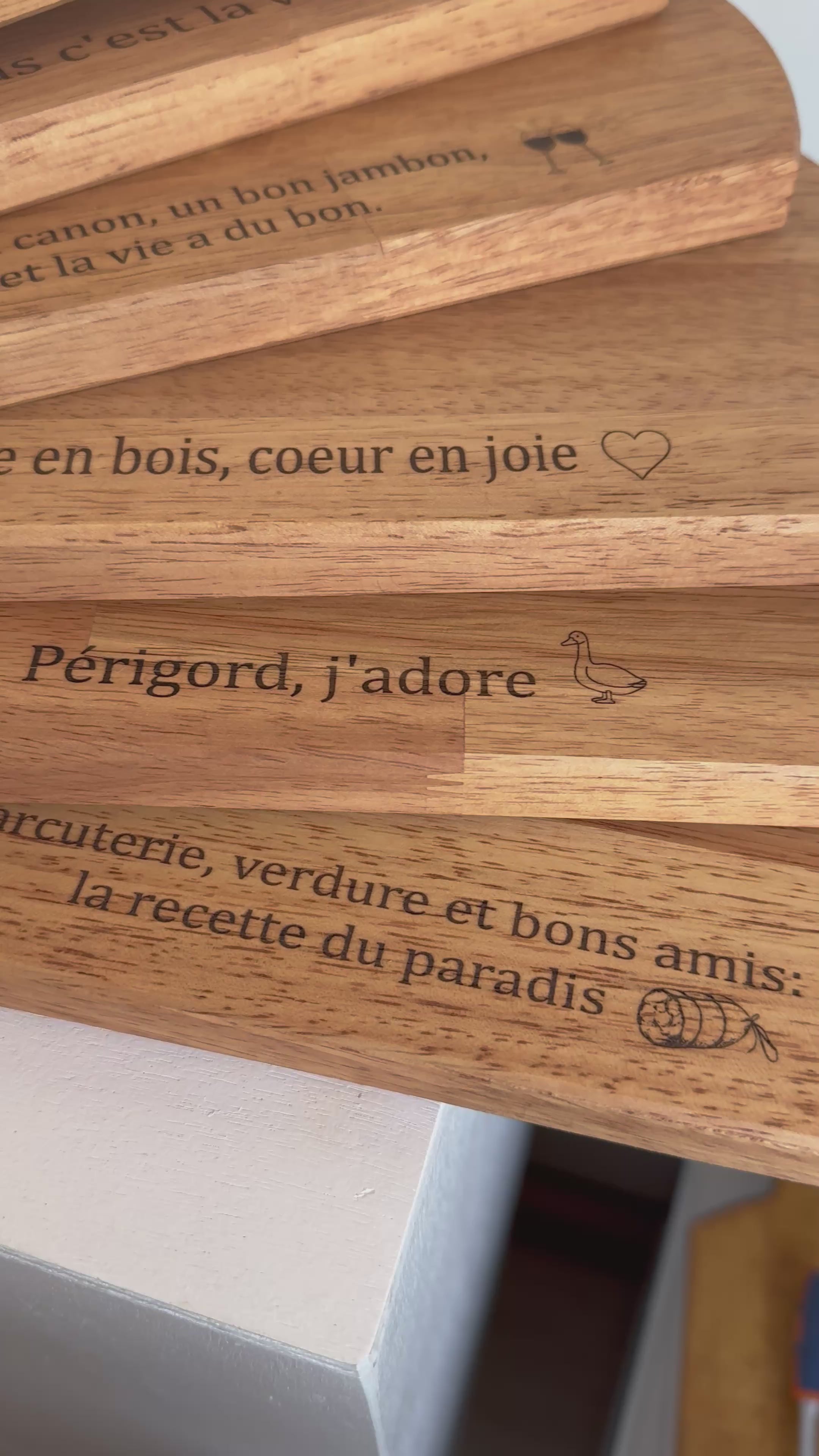 Planche apéro en bois - " Le gras c'est la vie " - Gravure laser