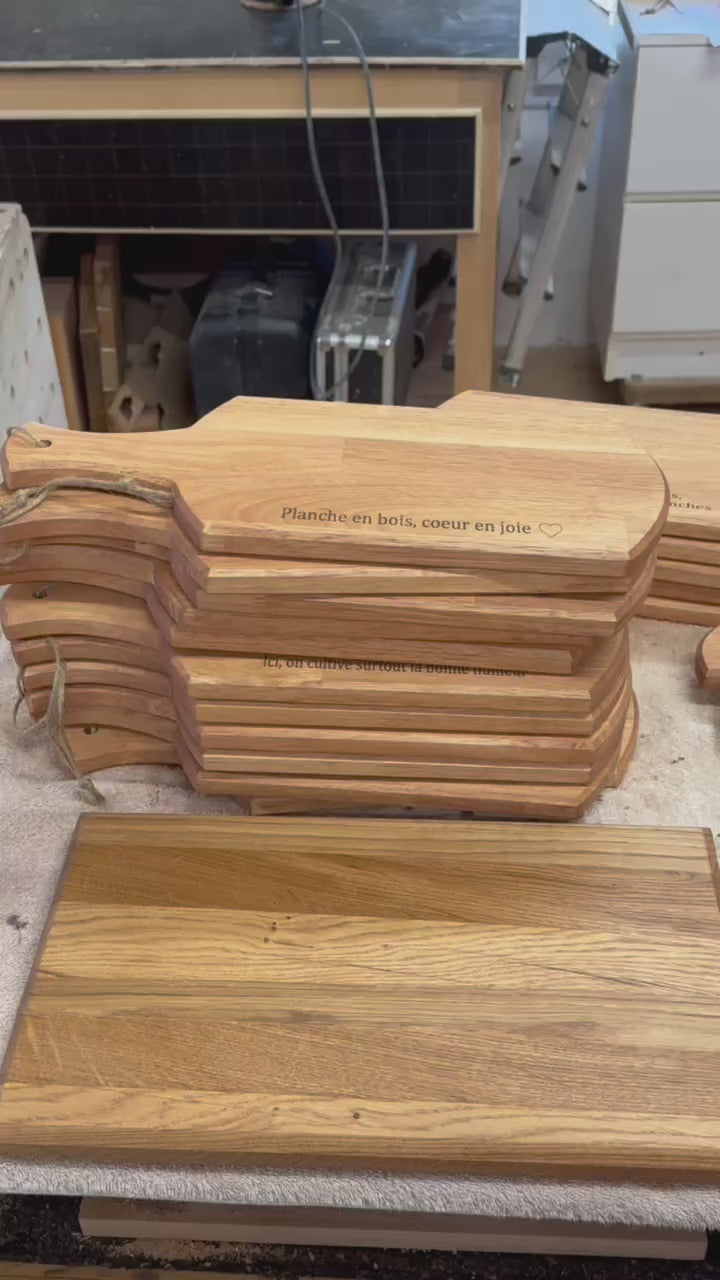 Planche apéro en bois - " Le gras c'est la vie " - Gravure laser